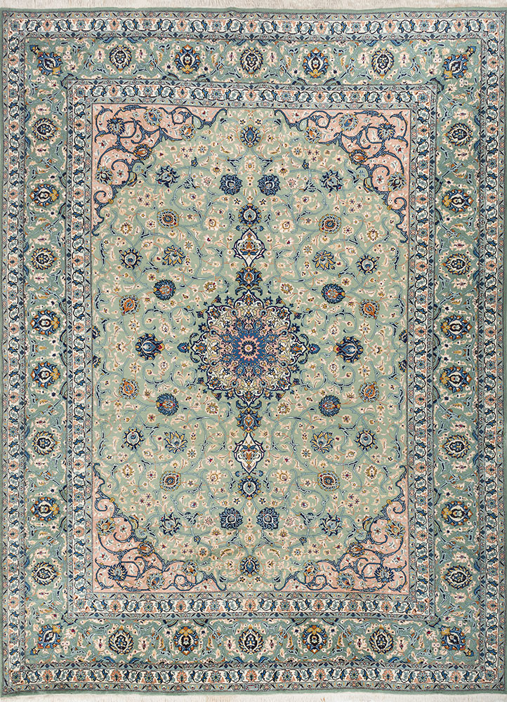 aalam blue wool hand knotted Rug - HeadShot aalam blue wool hand knotted Rug - HeadShot