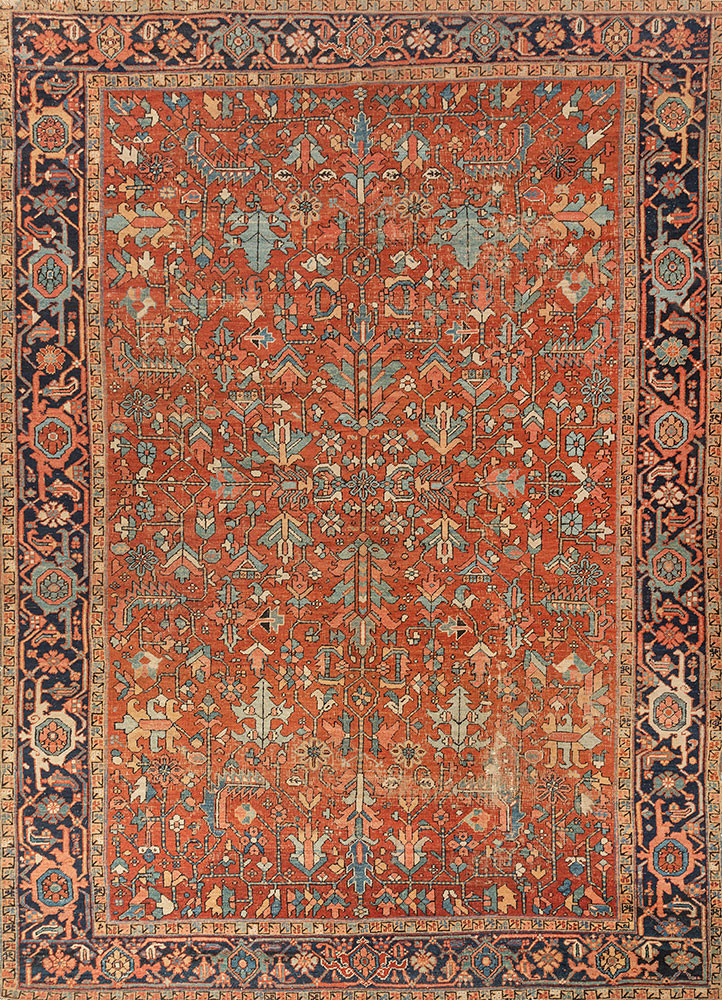 aalam blue wool hand knotted Rug - HeadShot aalam blue wool hand knotted Rug - HeadShot