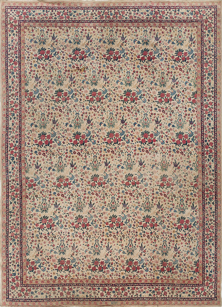 aalam pink and purple wool hand knotted Rug - HeadShot aalam pink and purple wool hand knotted Rug - HeadShot