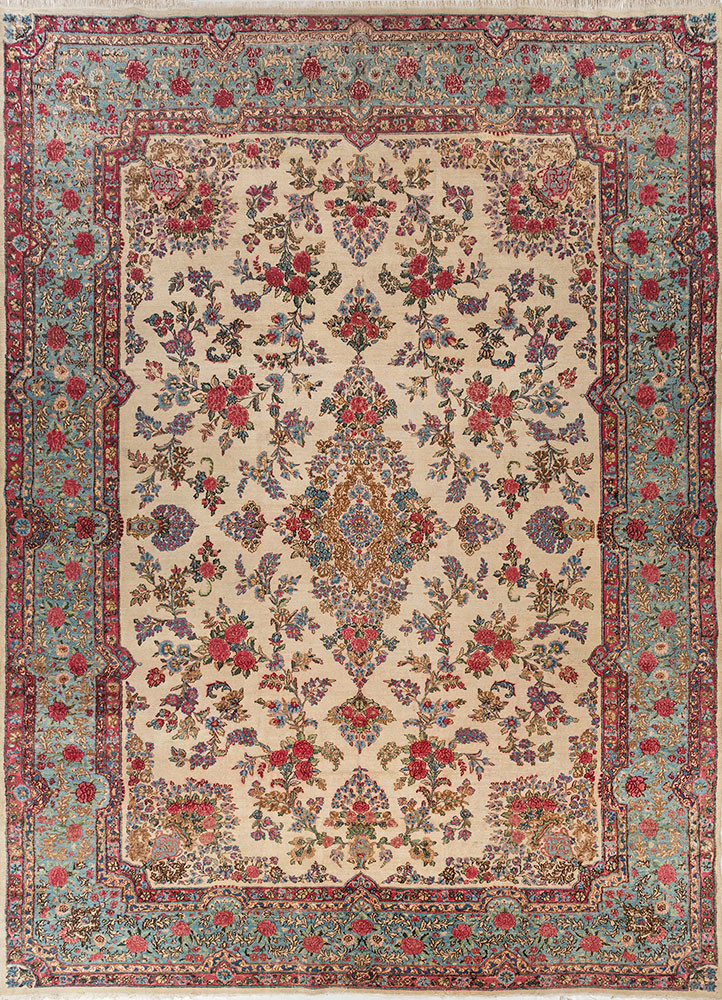 aalam blue wool hand knotted Rug - HeadShot aalam blue wool hand knotted Rug - HeadShot