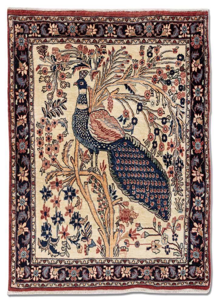 aprezo gold wool hand knotted Rug - HeadShot