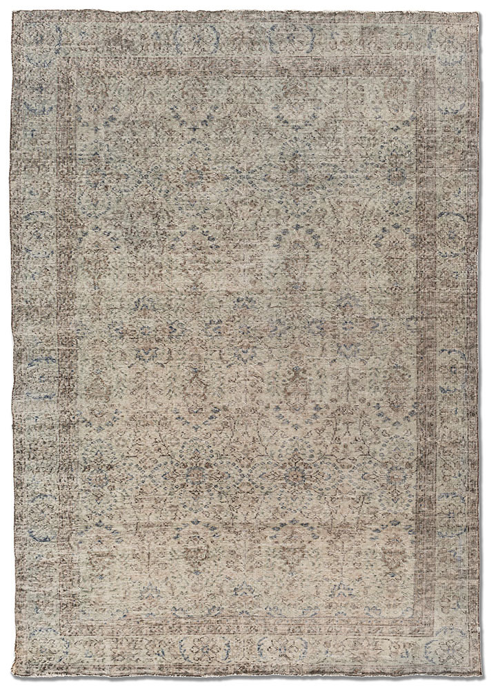 vintage blue wool hand knotted Rug - HeadShot vintage blue wool hand knotted Rug - HeadShot
