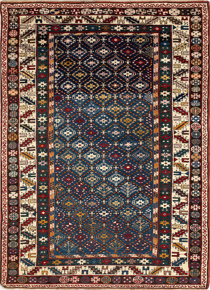 nuray blue wool hand knotted Rug - HeadShot nuray blue wool hand knotted Rug - HeadShot