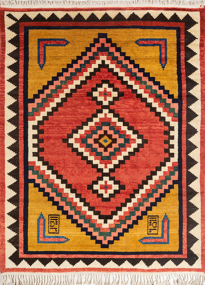 nuray pink and purple wool hand knotted Rug - HeadShot nuray pink and purple wool hand knotted Rug - HeadShot
