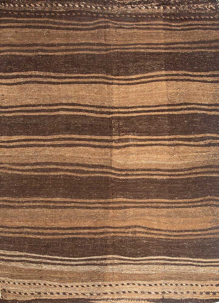 nayaab beige and brown jute and hemp flat weaves Rug - HeadShot