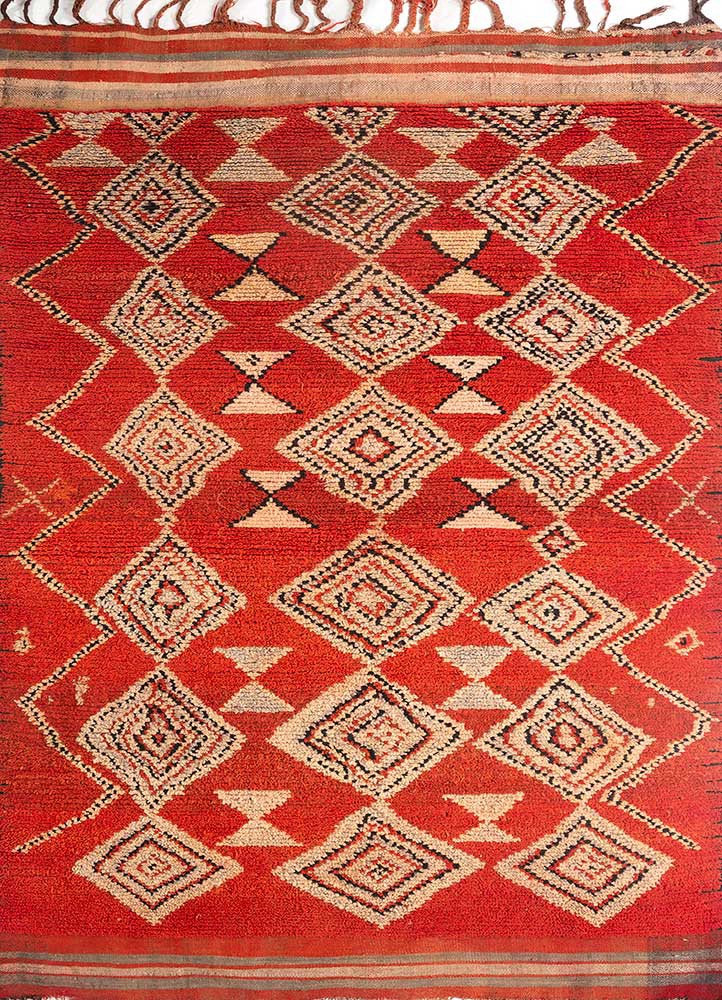 nayaab pink and purple wool flat weaves Rug - HeadShot