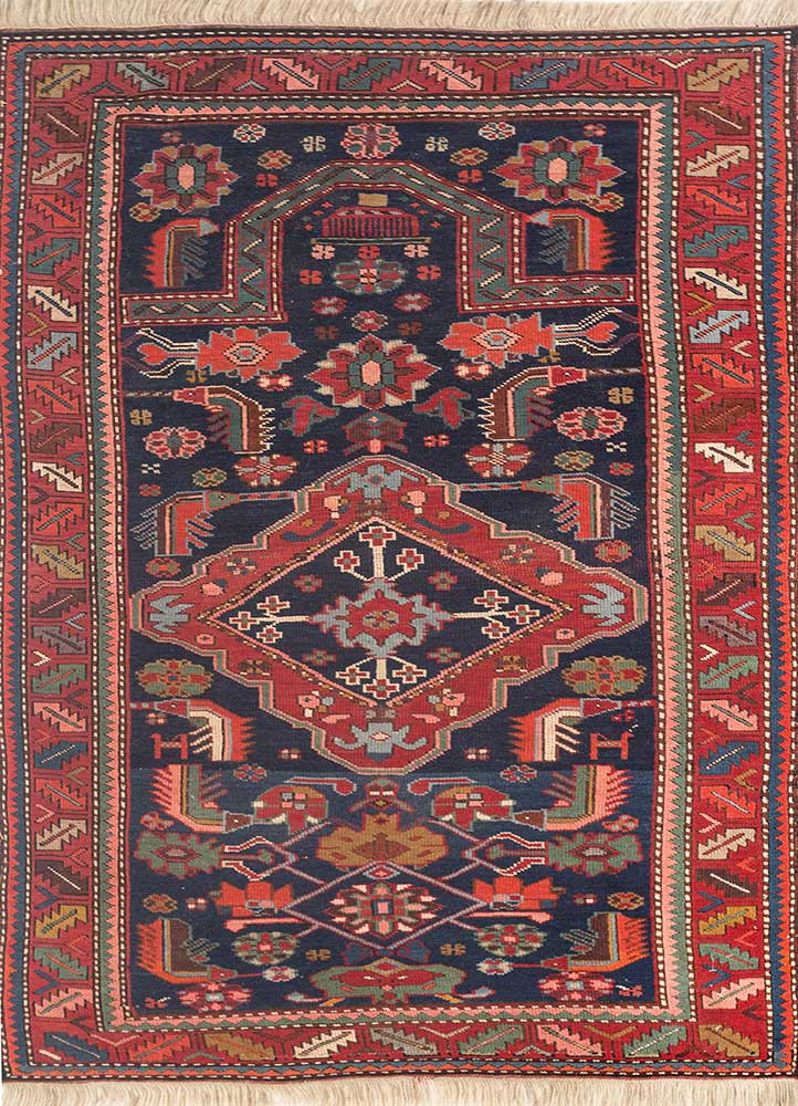 nuray blue wool hand knotted Rug - HeadShot nuray blue wool hand knotted Rug - HeadShot