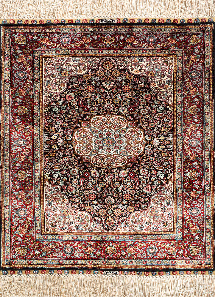 gulmarg blue silk hand knotted Rug - HeadShot gulmarg blue silk hand knotted Rug - HeadShot