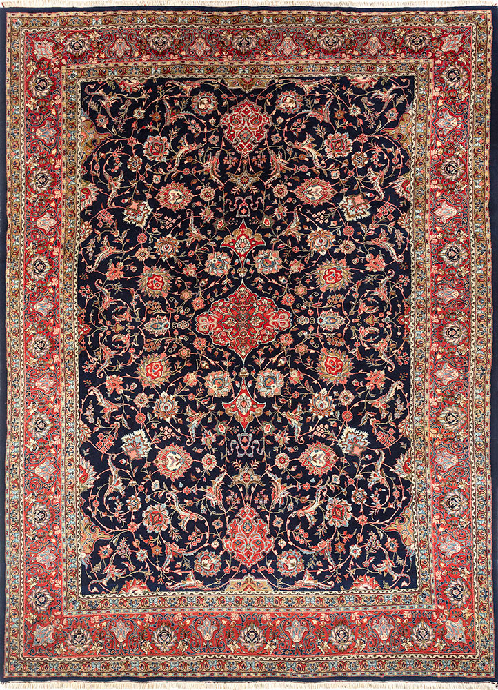 aalam blue wool hand knotted Rug - HeadShot aalam blue wool hand knotted Rug - HeadShot