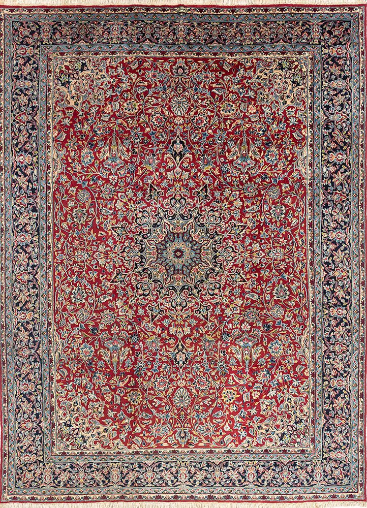 aalam red and orange wool hand knotted Rug - HeadShot aalam red and orange wool hand knotted Rug - HeadShot