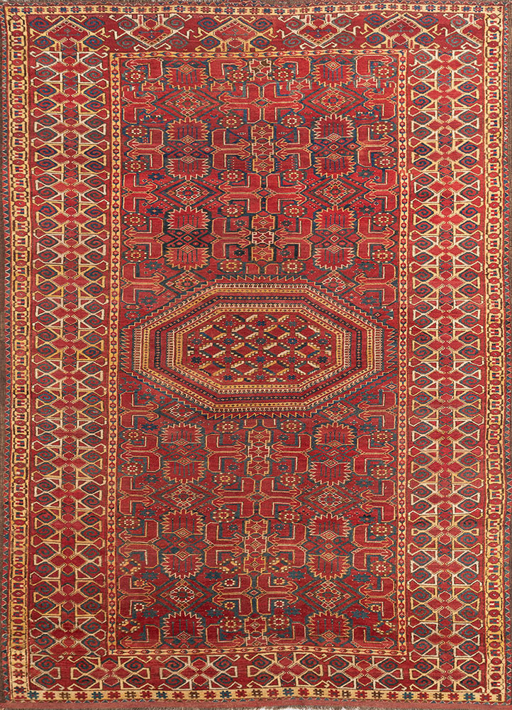 kiaan red and orange wool hand knotted Rug - HeadShot kiaan red and orange wool hand knotted Rug - HeadShot