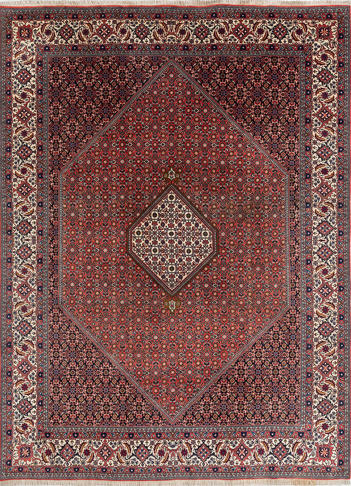 aalam red and orange wool hand knotted Rug - HeadShot aalam red and orange wool hand knotted Rug - HeadShot