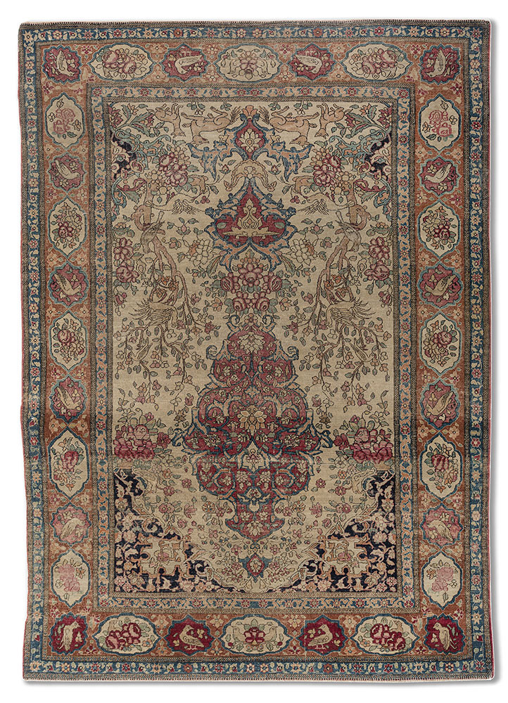 aalam red and orange wool hand knotted Rug - HeadShot aalam red and orange wool hand knotted Rug - HeadShot