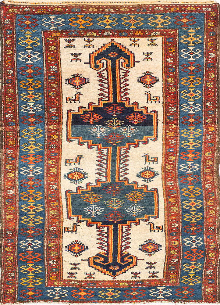 nuray ivory wool hand knotted Rug - HeadShot