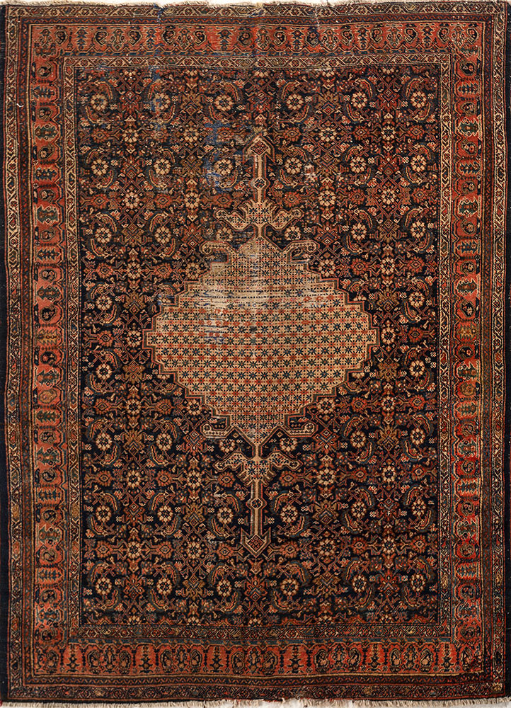 aalam blue wool hand knotted Rug - HeadShot aalam blue wool hand knotted Rug - HeadShot