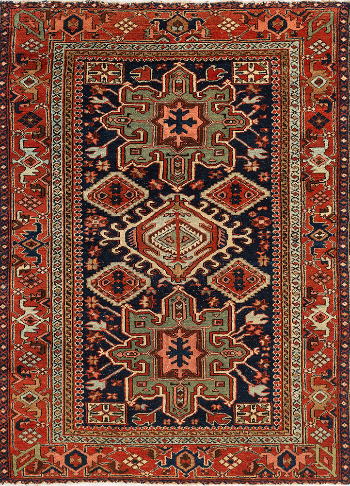 kiaan blue wool hand knotted Rug - HeadShot kiaan blue wool hand knotted Rug - HeadShot