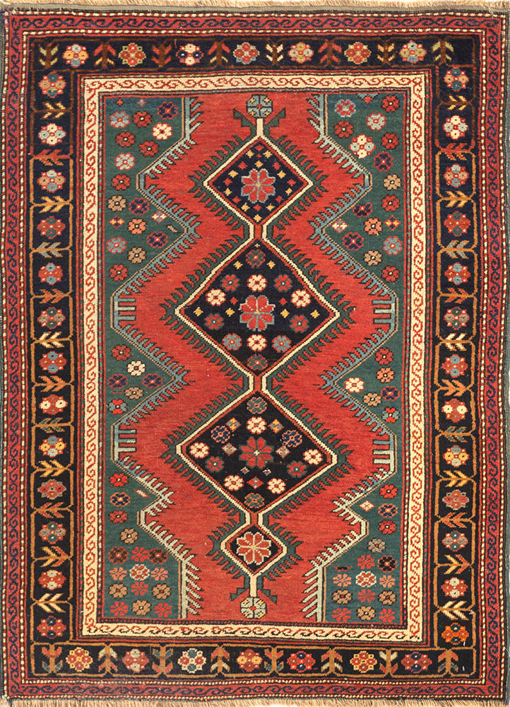 kiaan red and orange wool hand knotted Rug - HeadShot kiaan red and orange wool hand knotted Rug - HeadShot