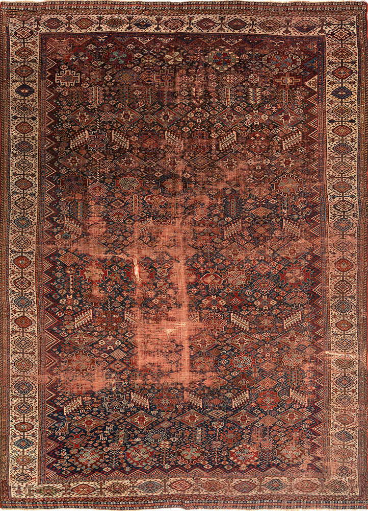 aalam red and orange wool flat weaves Rug - HeadShot