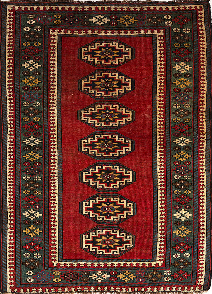 kiaan red and orange wool hand knotted Rug - HeadShot kiaan red and orange wool hand knotted Rug - HeadShot