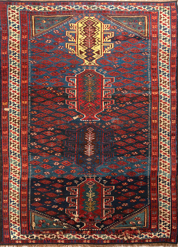 nuray blue wool hand knotted Rug - HeadShot nuray blue wool hand knotted Rug - HeadShot