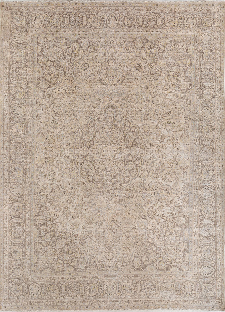 aalam beige and brown wool hand knotted Rug - HeadShot aalam beige and brown wool hand knotted Rug - HeadShot