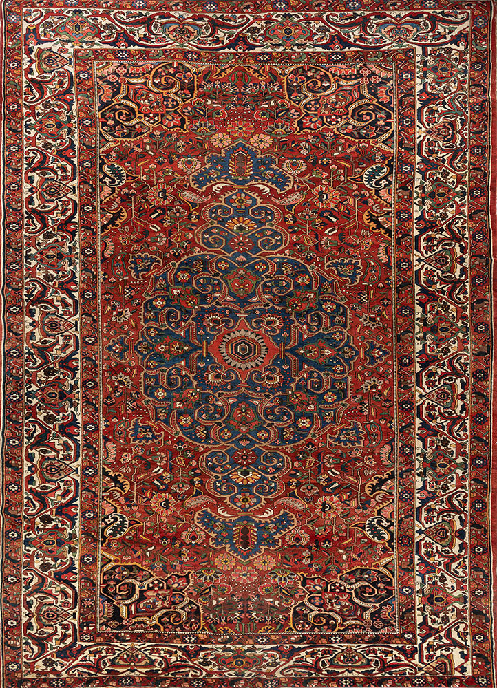 aalam red and orange wool hand knotted Rug - HeadShot aalam red and orange wool hand knotted Rug - HeadShot