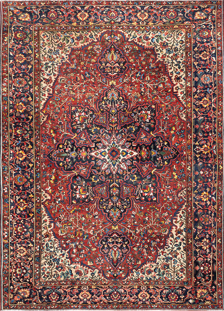 aalam red and orange wool hand knotted Rug - HeadShot aalam red and orange wool hand knotted Rug - HeadShot