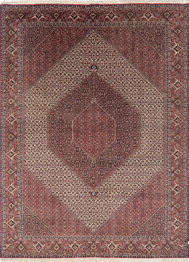 aalam ivory wool hand knotted Rug - HeadShot