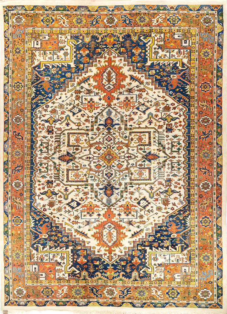 aalam ivory wool hand knotted Rug - HeadShot aalam ivory wool hand knotted Rug - HeadShot