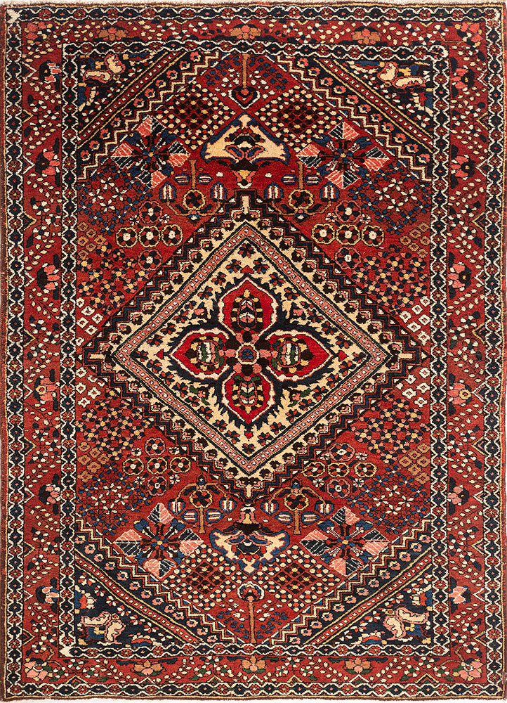 kiaan red and orange wool hand knotted Rug - HeadShot kiaan red and orange wool hand knotted Rug - HeadShot