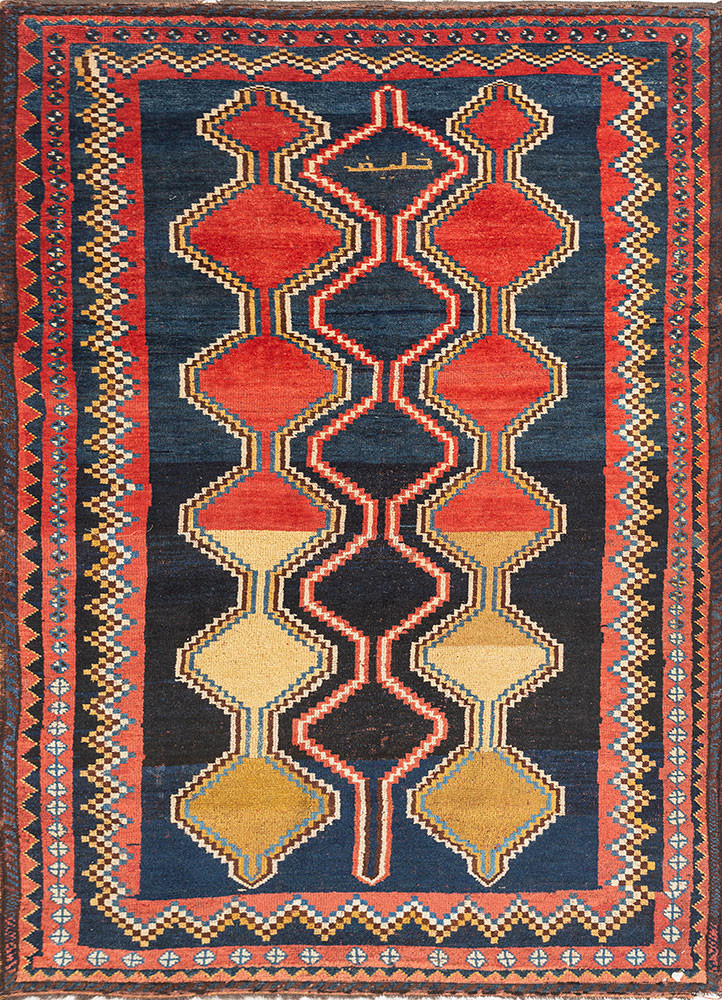 kiaan blue wool hand knotted Rug - HeadShot kiaan blue wool hand knotted Rug - HeadShot
