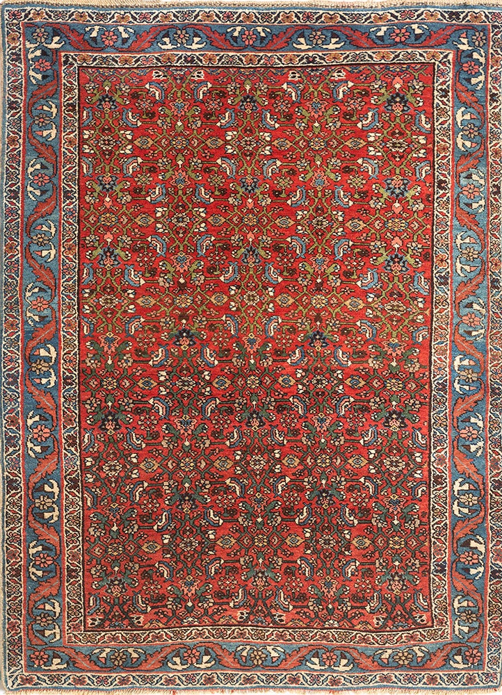kiaan red and orange wool hand knotted Rug - HeadShot kiaan red and orange wool hand knotted Rug - HeadShot