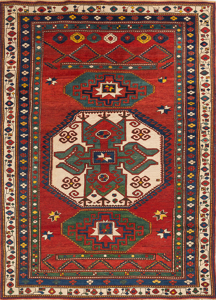 kiaan red and orange wool hand knotted Rug - HeadShot kiaan red and orange wool hand knotted Rug - HeadShot