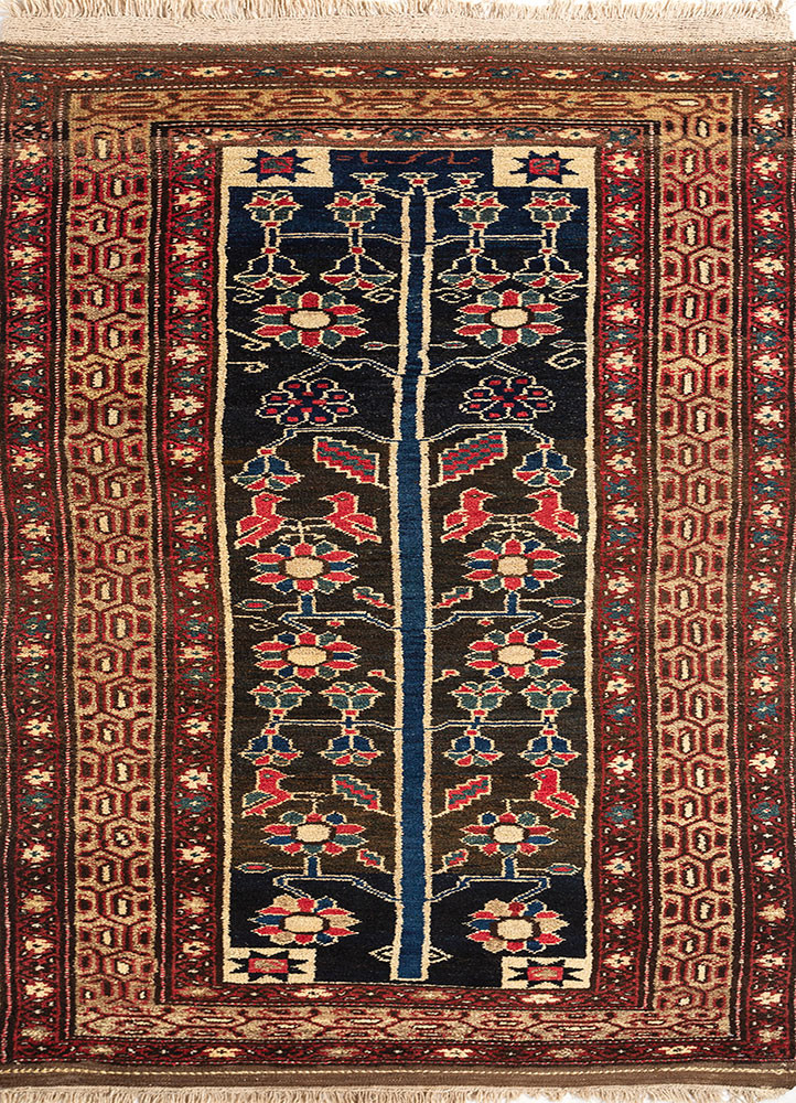 kiaan beige and brown wool hand knotted Rug - HeadShot kiaan beige and brown wool hand knotted Rug - HeadShot