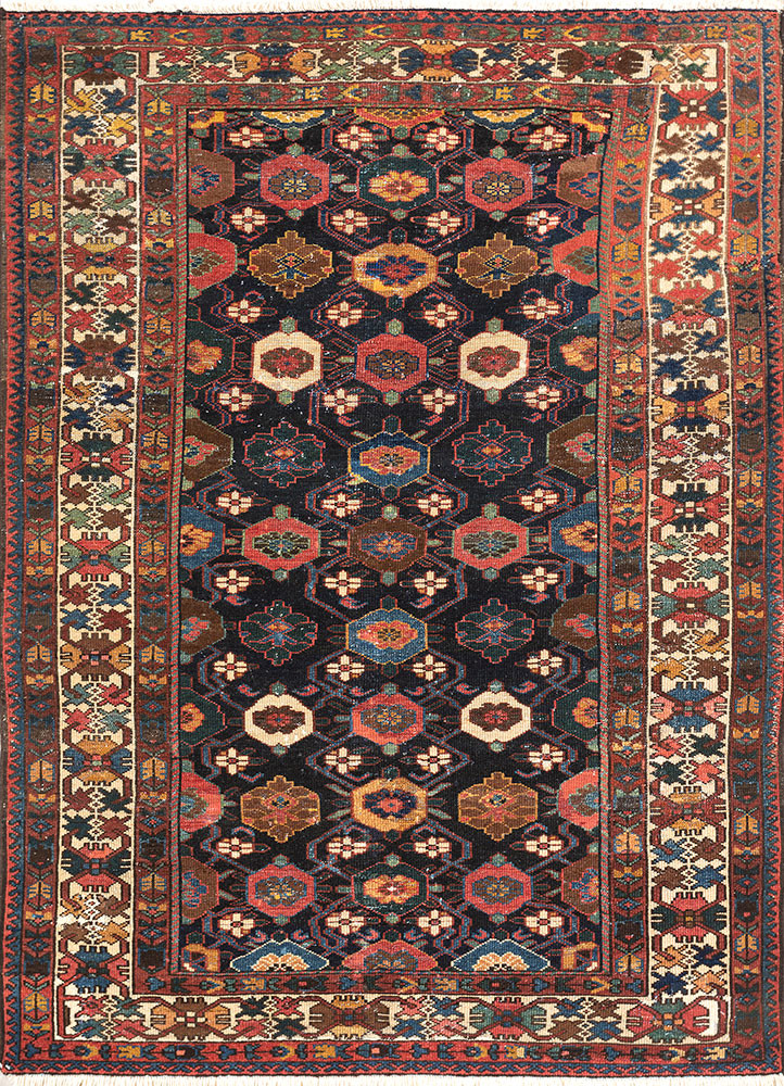 aalam blue wool hand knotted Rug - HeadShot aalam blue wool hand knotted Rug - HeadShot