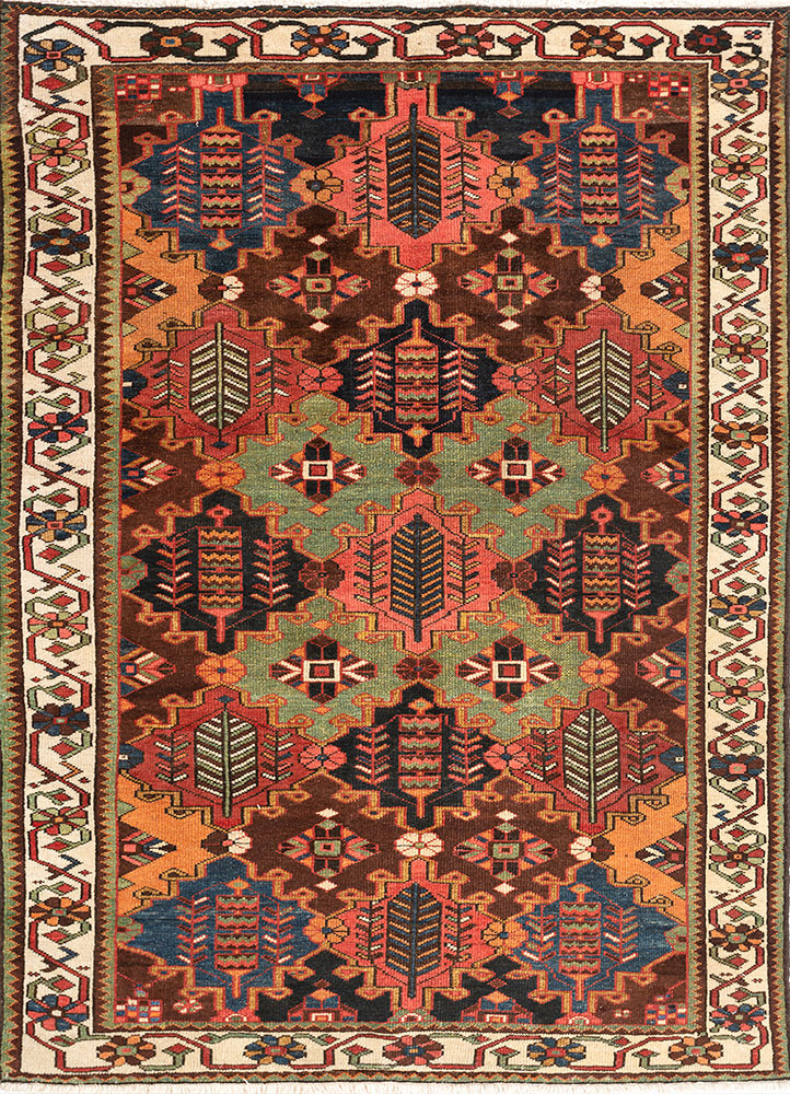 aalam beige and brown wool hand knotted Rug - HeadShot aalam beige and brown wool hand knotted Rug - HeadShot