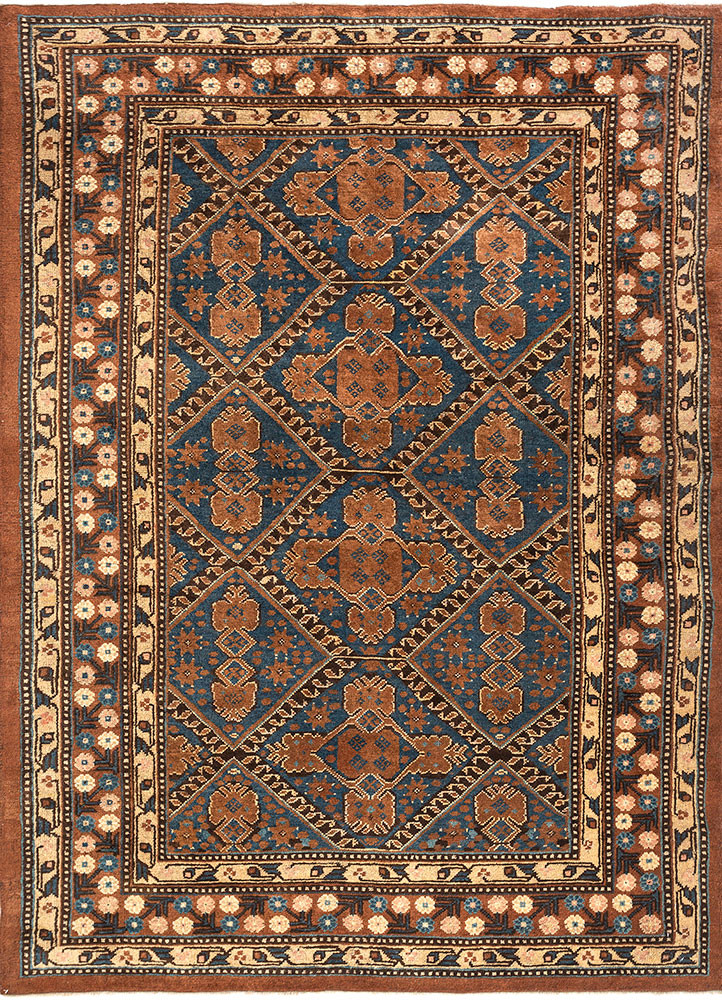 kiaan blue wool hand knotted Rug - HeadShot kiaan blue wool hand knotted Rug - HeadShot