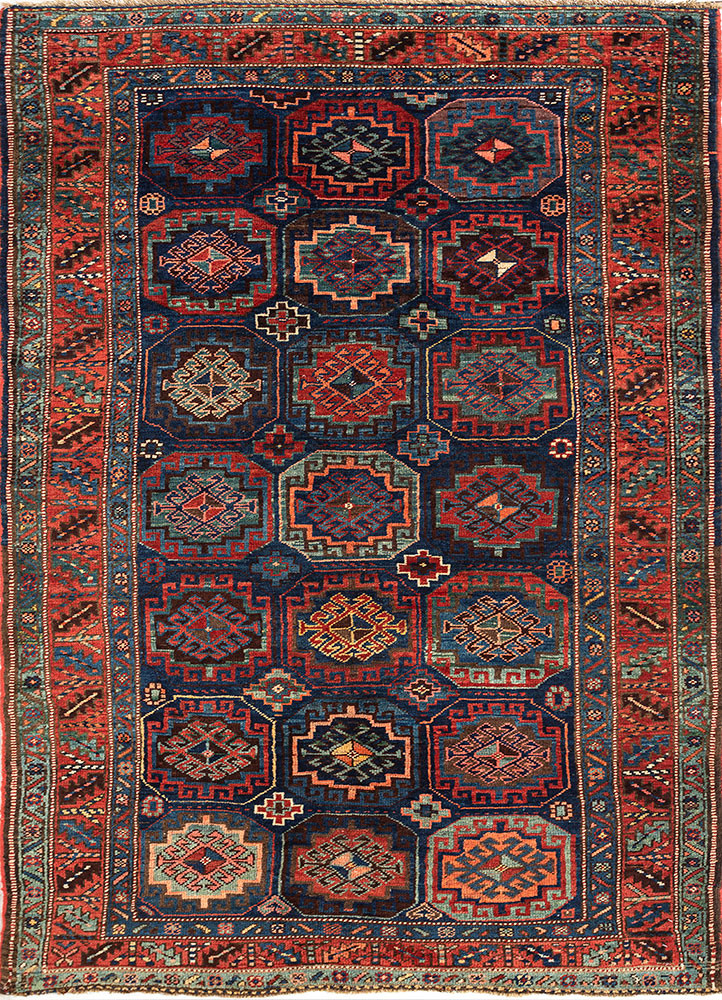 kiaan blue wool hand knotted Rug - HeadShot kiaan blue wool hand knotted Rug - HeadShot