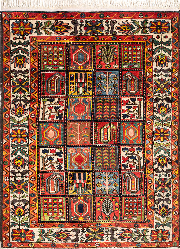 aalam pink and purple wool hand knotted Rug - HeadShot