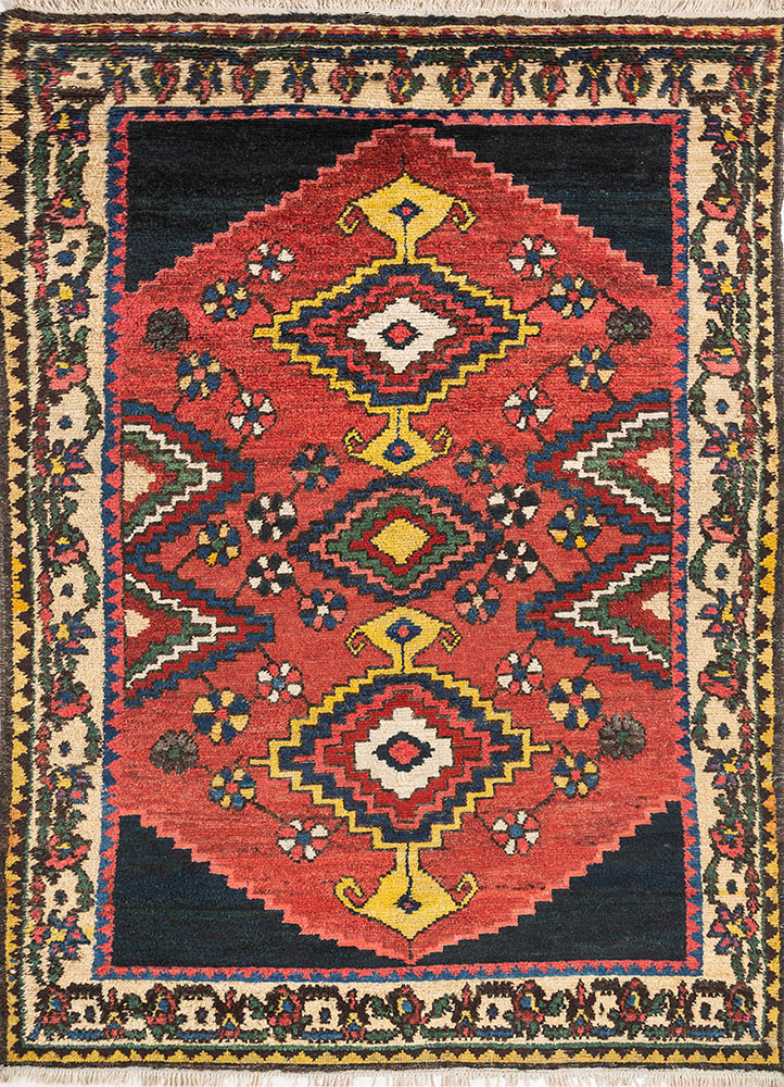 kiaan red and orange wool hand knotted Rug - HeadShot kiaan red and orange wool hand knotted Rug - HeadShot