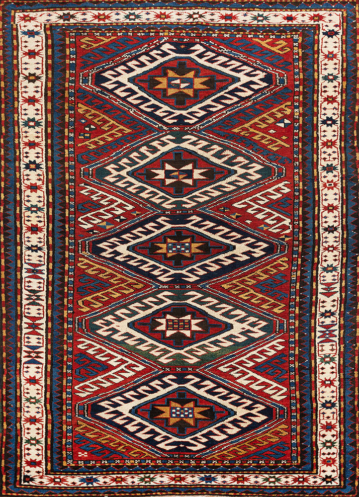 aalam red and orange wool hand knotted Rug - HeadShot aalam red and orange wool hand knotted Rug - HeadShot