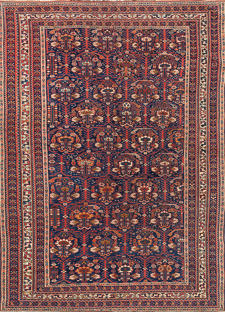 aalam blue wool hand knotted Rug - HeadShot aalam blue wool hand knotted Rug - HeadShot