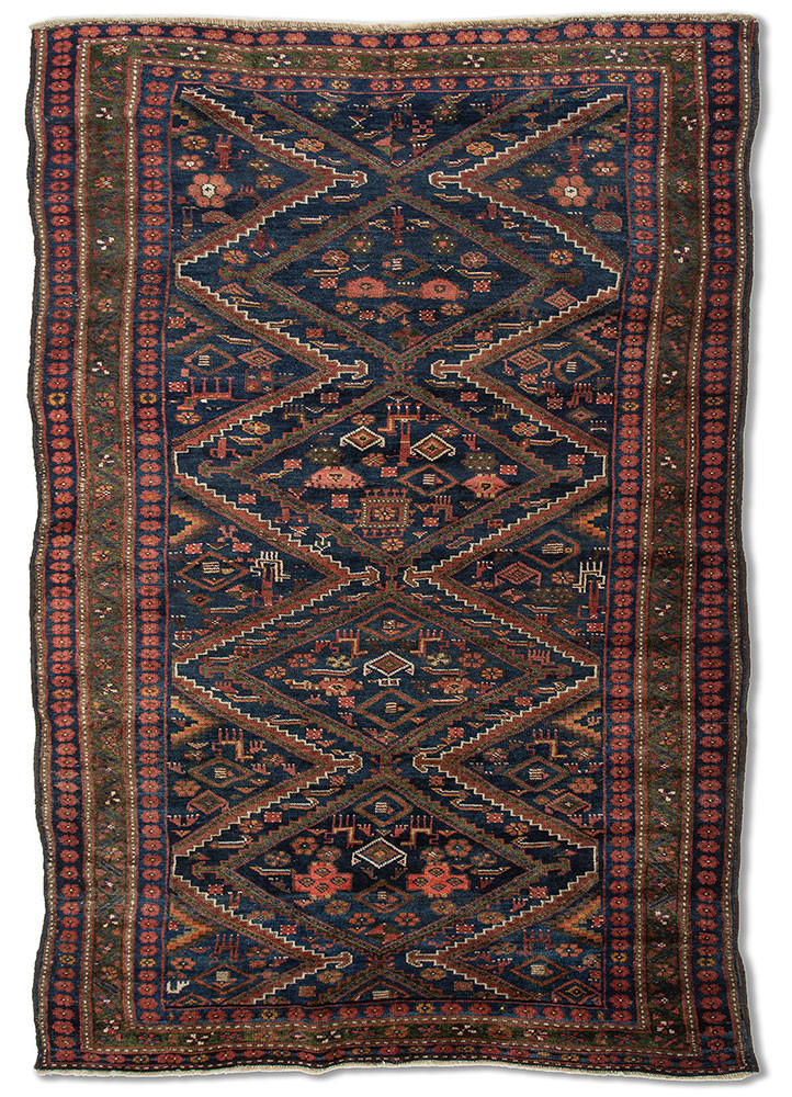 kiaan blue wool hand knotted Rug - HeadShot kiaan blue wool hand knotted Rug - HeadShot