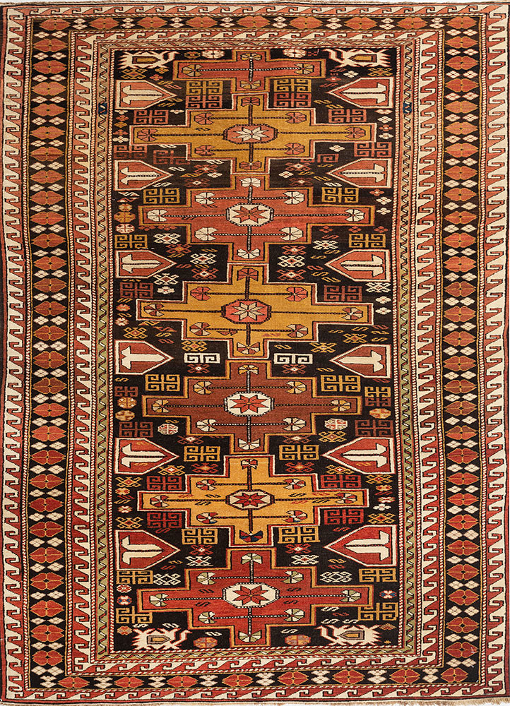 kiaan beige and brown wool hand knotted Rug - HeadShot kiaan beige and brown wool hand knotted Rug - HeadShot