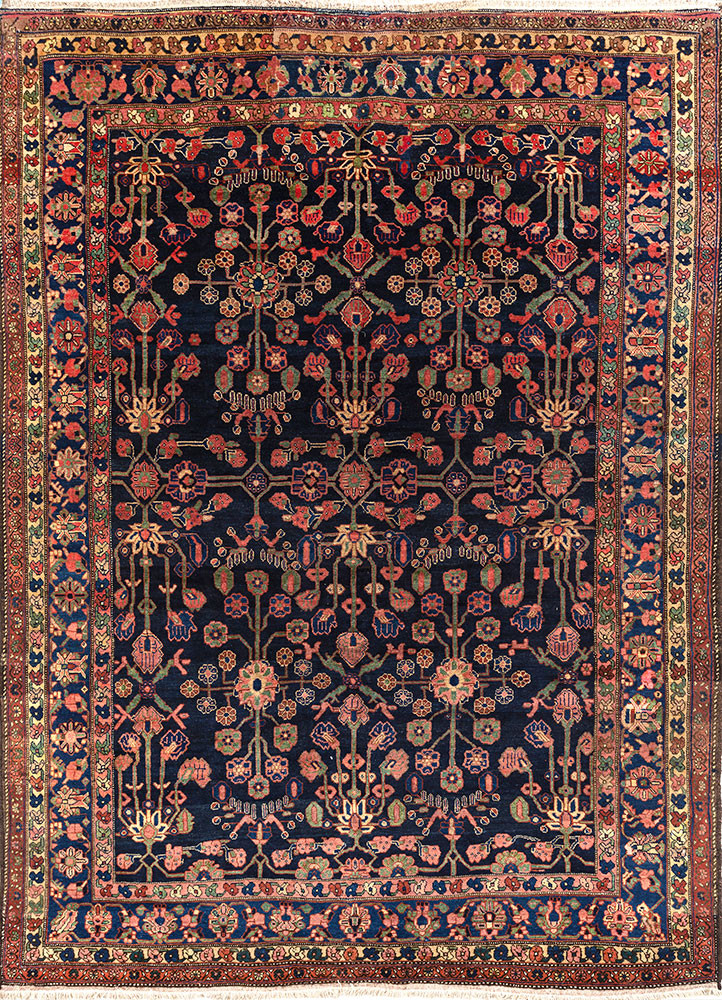 aalam blue wool hand knotted Rug - HeadShot aalam blue wool hand knotted Rug - HeadShot
