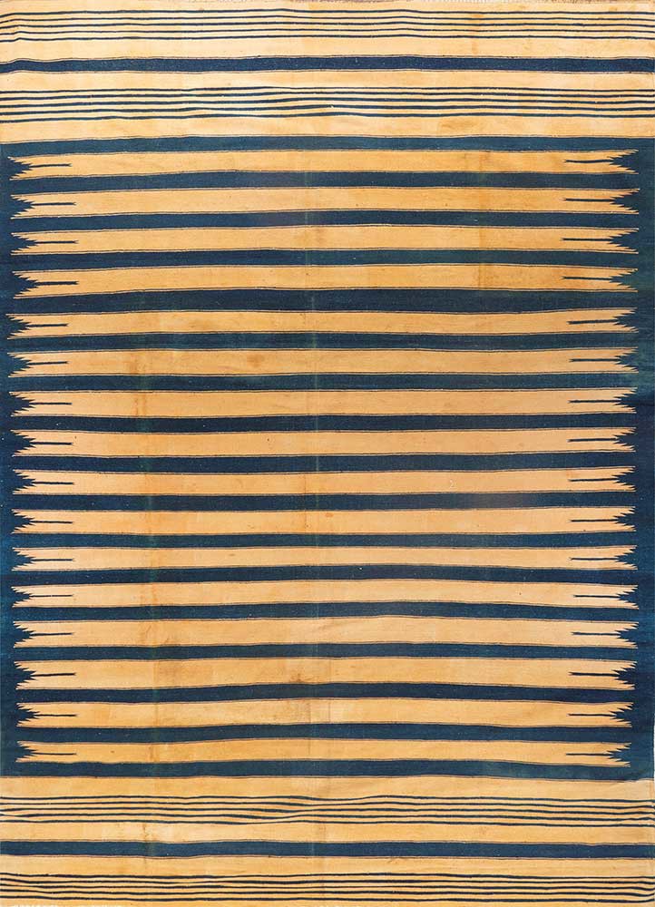 nayaab gold wool flat weaves Rug - HeadShot