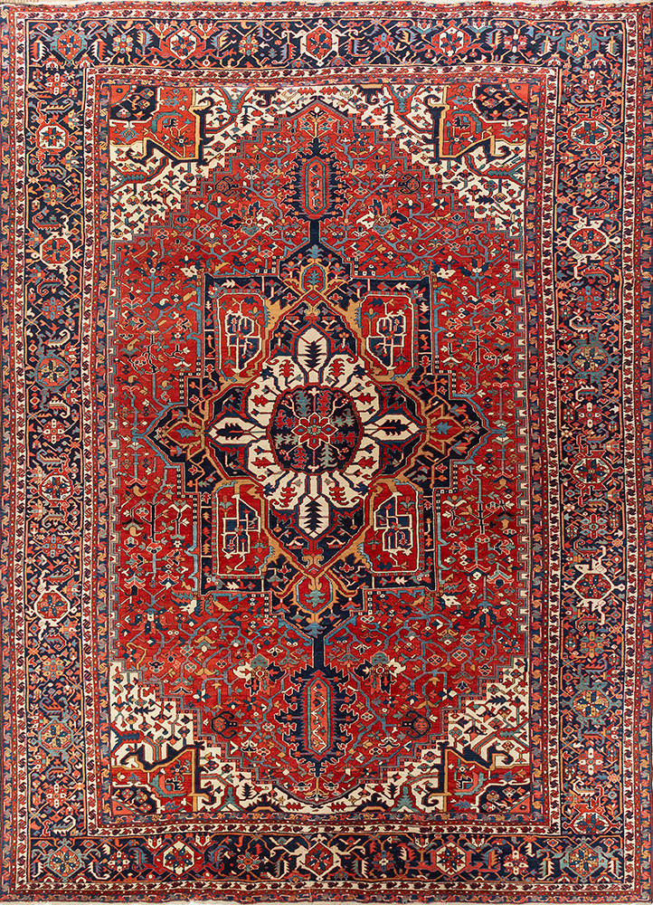 aalam red and orange wool hand knotted Rug - HeadShot aalam red and orange wool hand knotted Rug - HeadShot