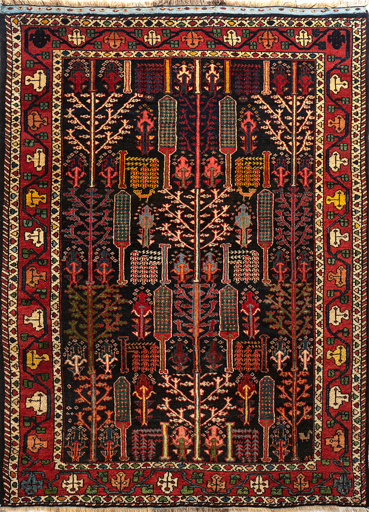 aalam grey and black wool hand knotted Rug - HeadShot aalam grey and black wool hand knotted Rug - HeadShot