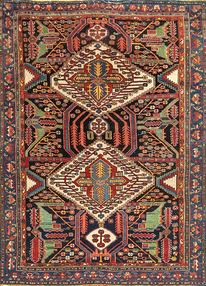 kiaan red and orange wool hand knotted Rug - HeadShot
