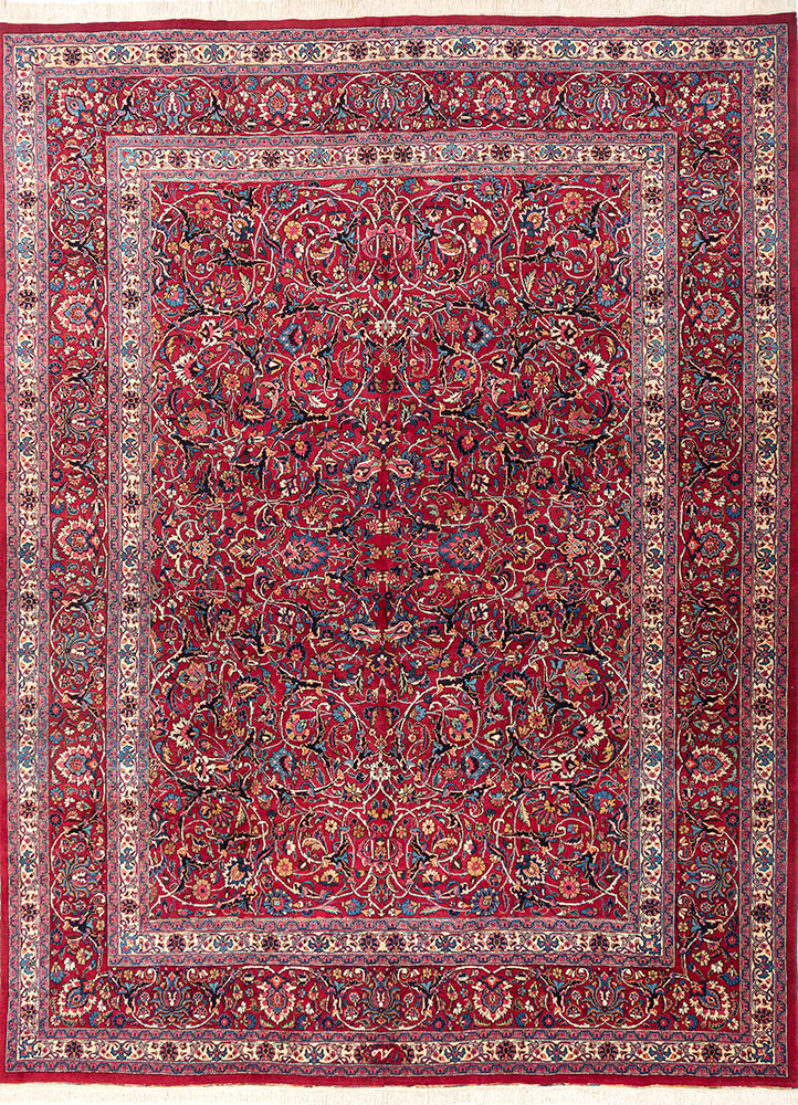 aalam red and orange wool hand knotted Rug - HeadShot aalam red and orange wool hand knotted Rug - HeadShot